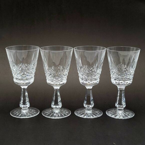 Set 4 Waterford Crystal Kenmare 6” Wine Glass Vintage IRELAND Rare Discontinued
